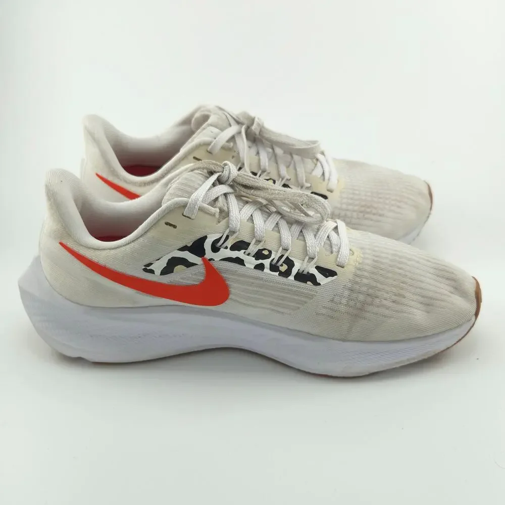Nike Air Zoom Pegasus 39 Women's Size 8 DZ5214-100 White Leopard Red